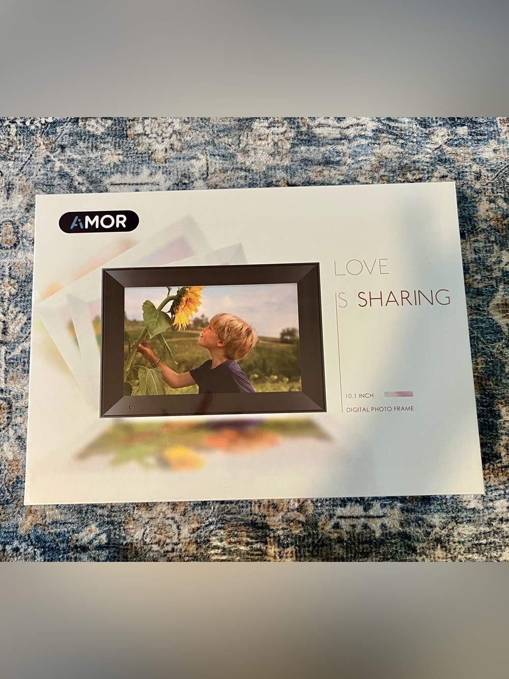AMOR 10.1 inch Black Digital Photo Frame Wall Display New (sealed)